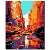 Paint by Numbers Rocky Mountains River